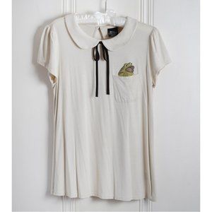 Over the Garden Wall print peter pan collar tee